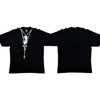 Number Nine06 Welcome To The Shadow Necklace Cross Tee Short Sleeve T-Shirt