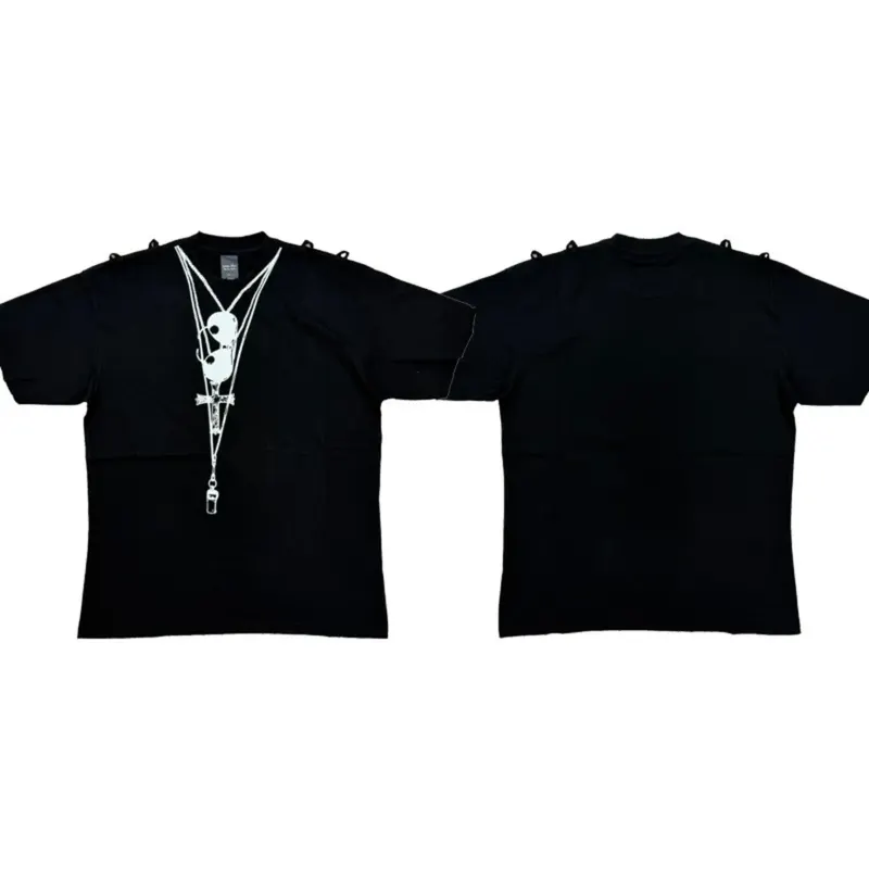 Number Nine06 Welcome To The Shadow Necklace Cross Tee Short Sleeve T-Shirt