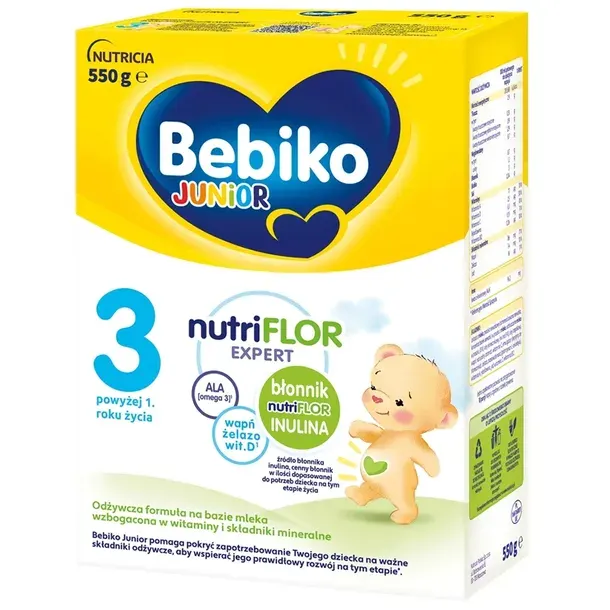 Bebiko Junior Mleko Modyfikowane Nutriflor Expert 3 Po 1. Roku Życia 550g