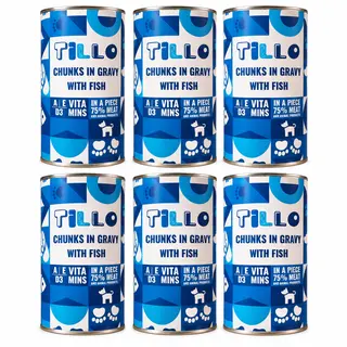 TILLO Kawałki w sosie Ryba - mokra karma dla psa - 6x1250g