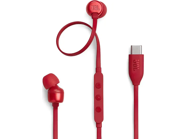 Słuchawki przewodowe JBL Tune 310C USB-C Czerwony