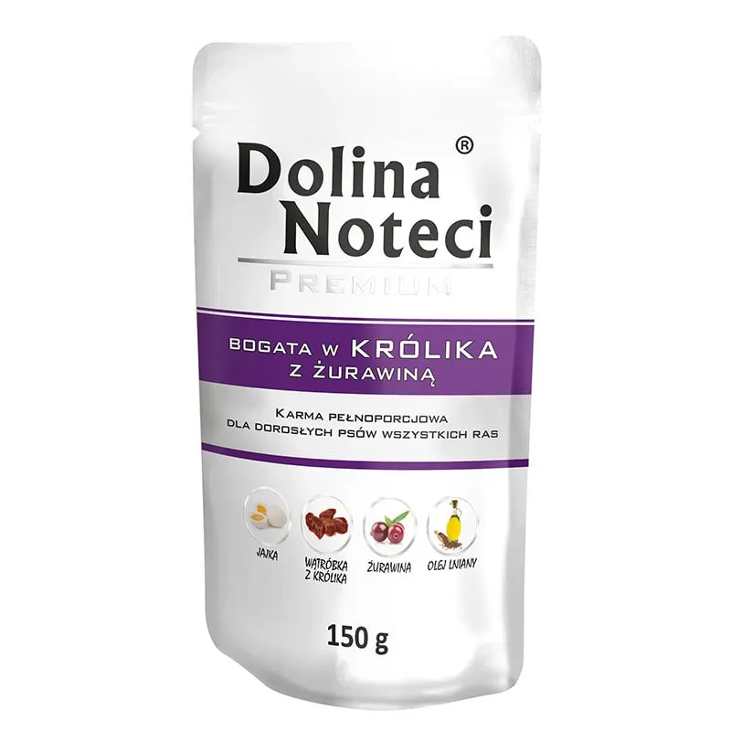 DOLINA NOTECI Premium bogata w królika z żurawiną - mokra karma dla psa - 150 g