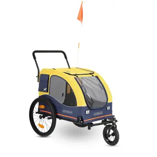 HAFENBANDE Przyczepka rowerowa z dwoma zaczepami Cabby L - Dł. x szer. x wys.: 155 x 74 x 103 cm / do 45 kg