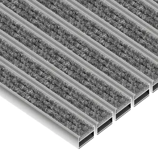 Wycieraczka aluminiowa na wymiar wkład tekstylny - Clean Ryps szary 22 mm