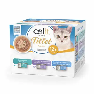 Catit Cuisine Fillet z tuńczyka - Pakiet mieszany (12 x 75 g)