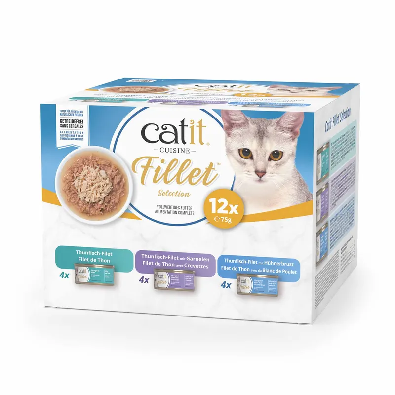 Catit Cuisine Fillet z tuńczyka - Pakiet mieszany (12 x 75 g)