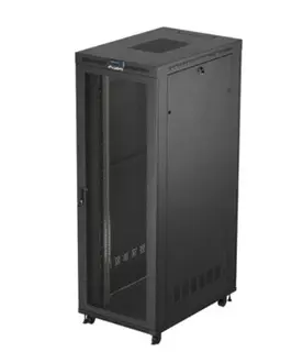 Lanberg Szafa instalacyjna rack stojąca 19 cali 47U 800x1200 czarna drzwi perforowane LCD (flat pack) V2