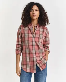 Gant Flanelowa Koszula W Kratę O Kroju Relaxed Fit