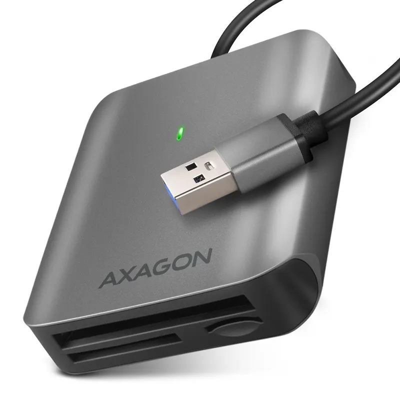AXAGON CRE-S3 Czytnik zewnętrzny kart USB-A 3.2 Gen 1, 3-slot lun SD/microSD/CF, obsługa UHS-II