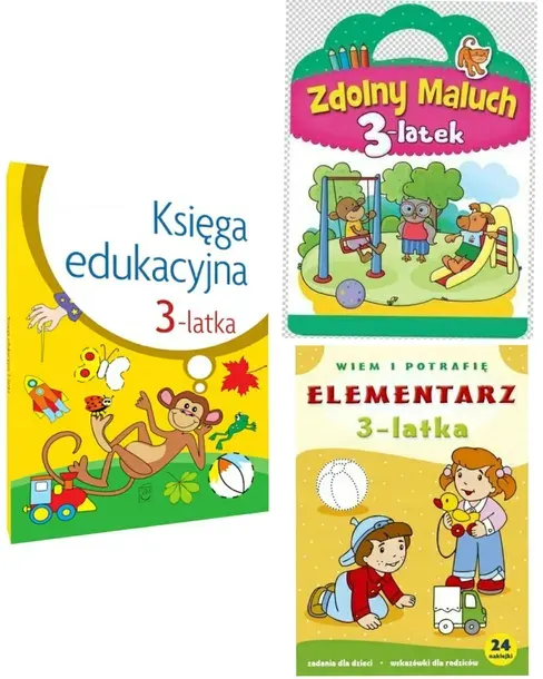 Zestaw NAKLEJKI Teczka Akademia Elementarz 3 LATKA