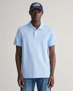 Gant Koszulka Polo Męska Z Krótkim Rękawem Regular Fit Niebieska