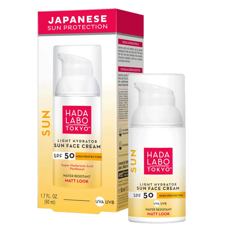 Hada Labo Tokyo Sun Wodoodporny, nawilżający krem do twarzy SPF 50