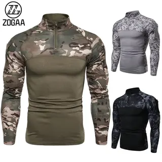 ZOGAA Fashion Men's Tactical Camouflage Athletic Shirts