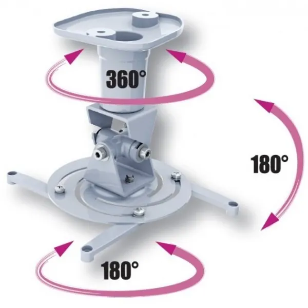 Techly Ramię do projektora 22cm 10kg sufitowe białe