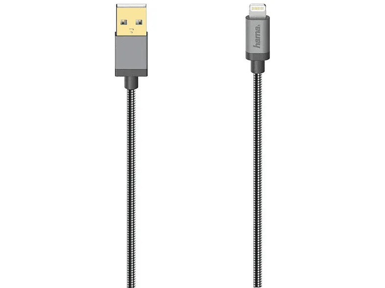 Kabel HAMA Premium USB 2.0 A - Lighting 0,75 m Szary