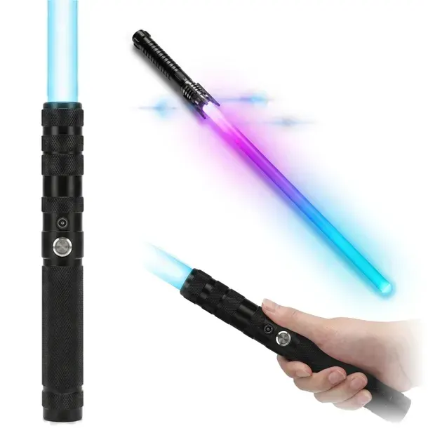 MIECZ ŚWIETLNY STAR WARS ZABAWKOWY METALOWY UCHWYT ŚWIECĄCY DŹWIĘK 80CM