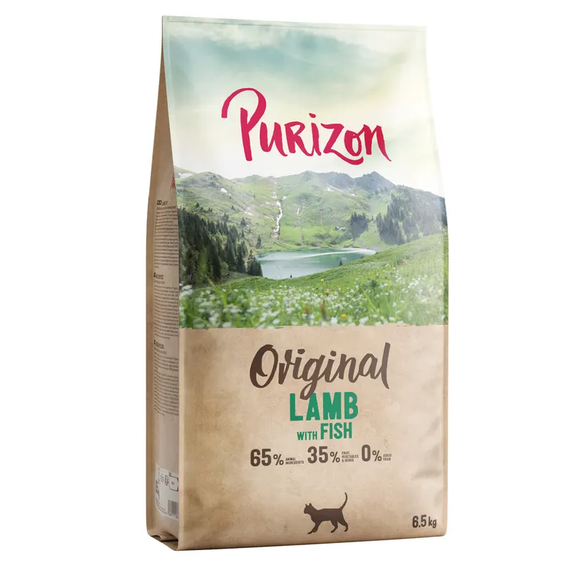 Purizon Cat Adult, jagnięcina z rybą – Original Daily 65% - 6,5 kg