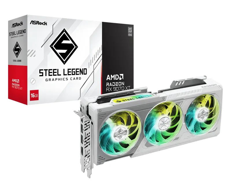 ASRock Karta graficzna Radeon RX 9070 XT Steel Legend 16GB