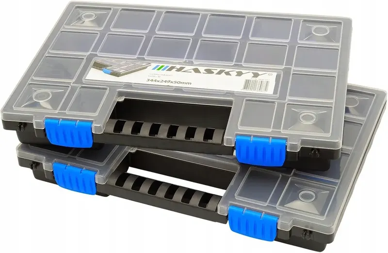 ORGANIZER XL NA MAŁE CZĘŚCI 345X249X50MM PUDEŁKO NA ŚRUBKI