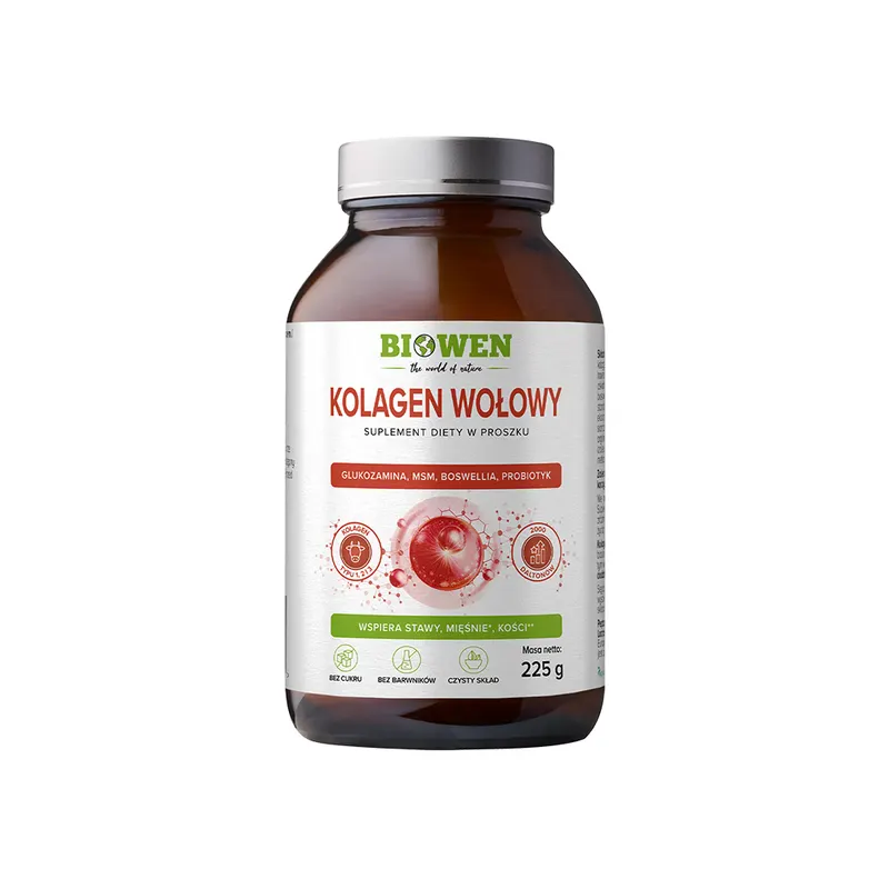Biowen Kolagen Wołowy Suplement Diety w Proszku 225g