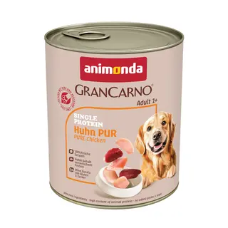 animonda GranCarno Adult Single Protein, 6 x 800 g - Kurczak