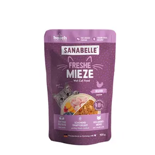 Sanabelle Freshe Mieze Cat, 10 x 100 g - Kurczak
