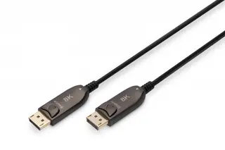 Digitus Kabel połączeniowy hybrydowy AOC DisplayPort 1.4 8K/60Hz UHD DP/DP M/M 15m Czarny