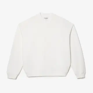Lacoste Oversize Embroidered Cotton Sweatshirt Męskie Beżowy