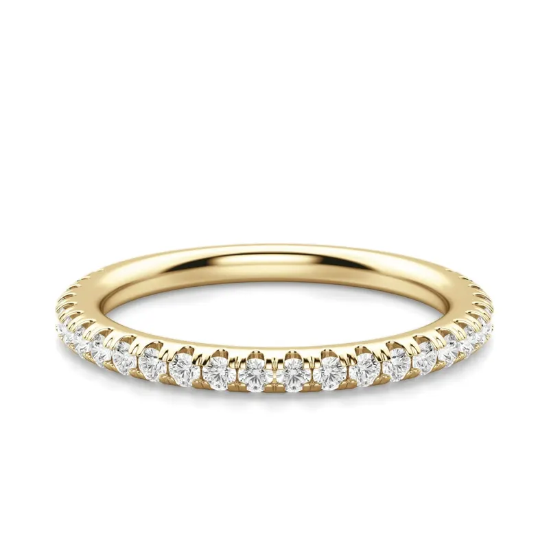 Obrączka Ślubna Arezzo Accented Laboratoryjny Diament 585 Żółte Złoto (14K)