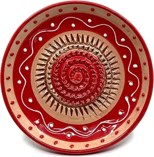 TARKA CERAMICZNA 12 CM RĘCZNIE MALOWANA TALERZ TARCIE CERAMIKA