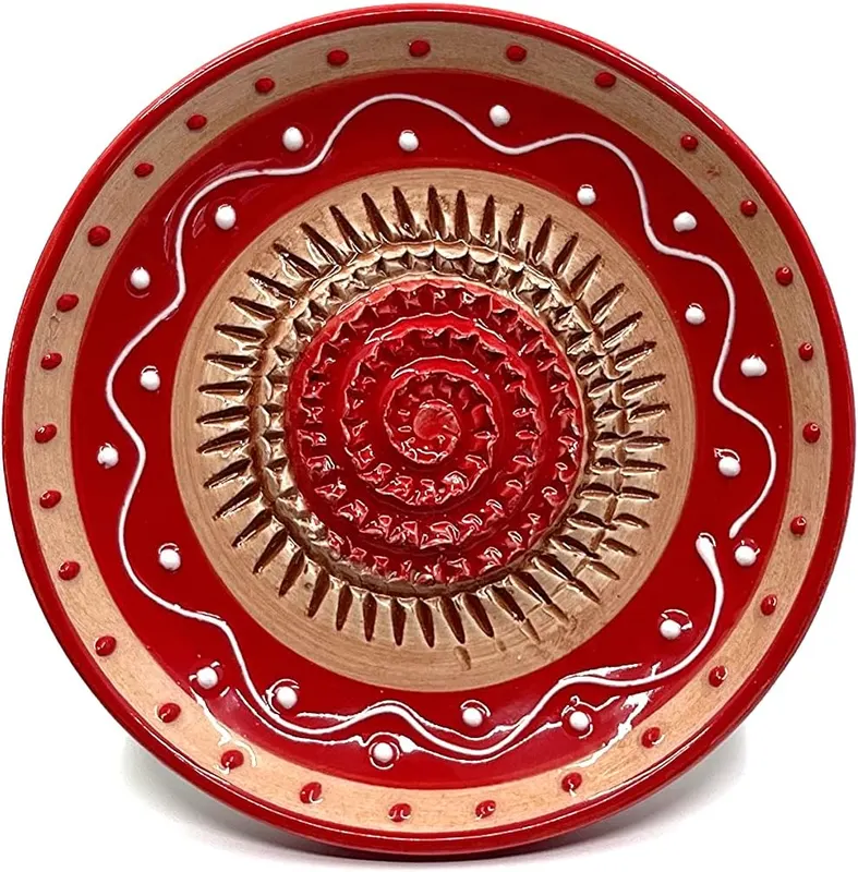 TARKA CERAMICZNA 12 CM RĘCZNIE MALOWANA TALERZ TARCIE CERAMIKA