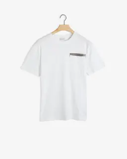 Gant T-Shirt Męski Z Nadrukiem Regular Fit Biały