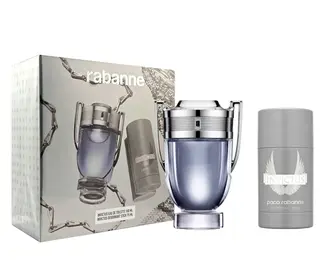 Paco Rabanne Invictus EDT 100 ml + Dezodorant sztyft 75 ml Zestaw męski