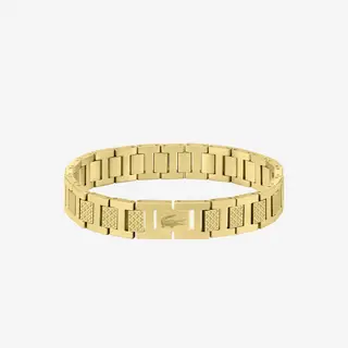 Lacoste Męska Bransoleta Metropole Yellow Gold Altın