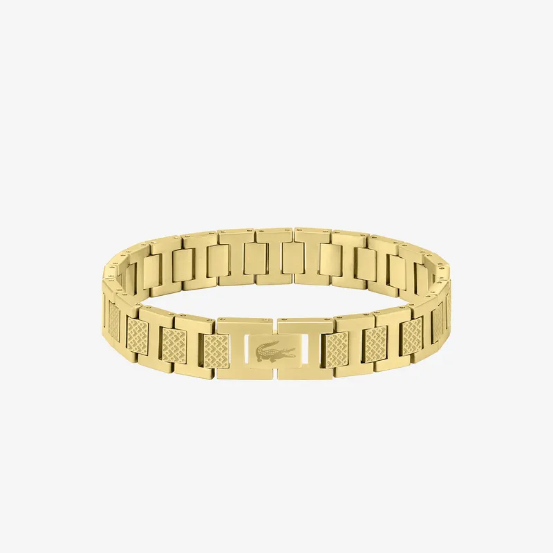Lacoste Męska Bransoleta Metropole Yellow Gold Altın