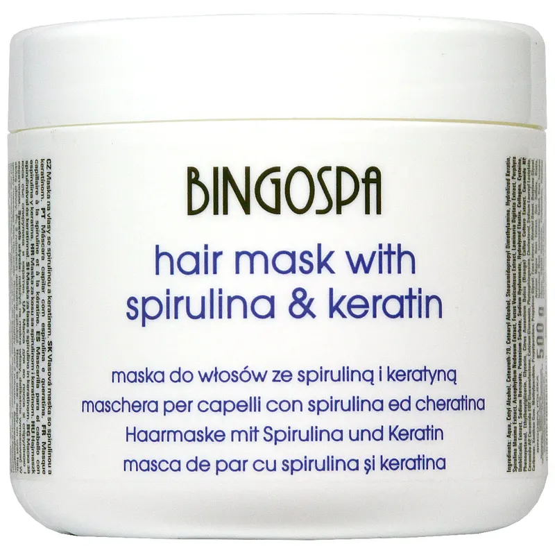Maska do włosów ze spiruliną i keratyną BINGOSPA