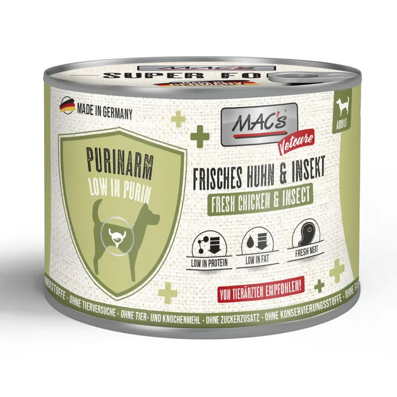 MAC's Dog Vetcare Purinarm, 6 x 200 g - Kurczak i owady