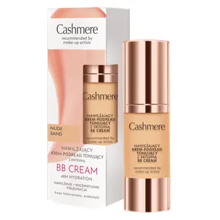 Cashmere BB nawilżający krem-podkład tonujący z ektoiną Nude Sand z kwasem hialuronowym, prebiotykami i witaminą E 30 ml