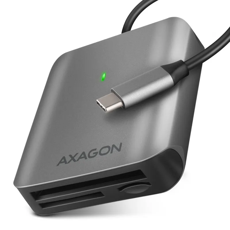 AXAGON CRE-S3C Czytnik zewnętrzny kart USB-C 3.2 Gen 1, 3-slot & lun SD/microSD/CF, obsługa UHS-II