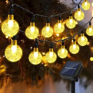 12-metrowa lampa solarna ze 100 diodami LED, przeznaczona do użytku wewnątrz i na zewnątrz, 8 trybów, wodoodporna latarnia solarna o stopniu ochrony..