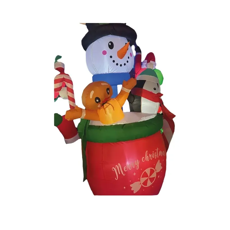 Ornament świąteczny Bonhomme de Neige Gonflable 130 cm materiał polyester wodoodporny