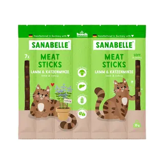 Sanabelle Meat Sticks  Jagnięcina z kocimiętką, 16 x 35 g