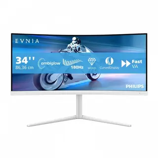 Philips Evnia Monitor 34 cale 34M2C5501A Curved VA 180Hz HDMIx2 DP HAS Ambiglow