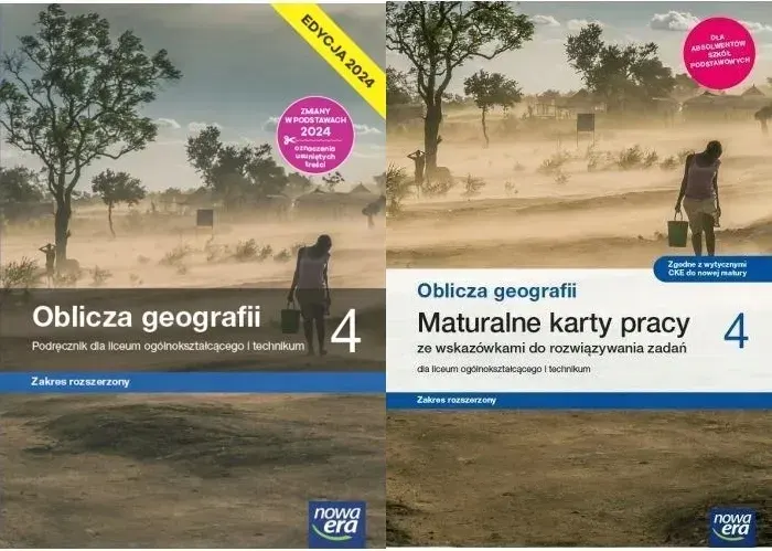 ZESTAW Oblicza geografii 4 LO ROZSZ NE Podręcznik + Karty NOWY