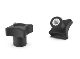 Pokrętło krzyżowe z nieprzelotową tuleją gwintowaną INOX D-60mm M10