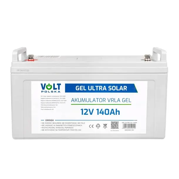 Akumulator ŻELOWY GEL PREMIUM 140Ah Volt ŁÓDŹ KAMPER DZIAŁKA UPS