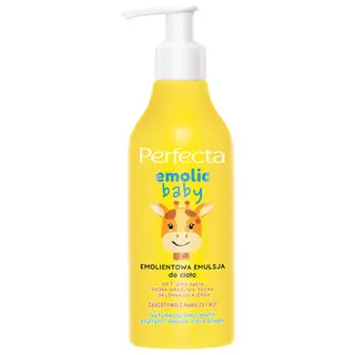 Perfecta Emolic Baby emolientowa emulsja do ciała dla dzieci i niemowląt z olejem canola, olejem z oliwek, ektoiną i pantenolem 200 ml