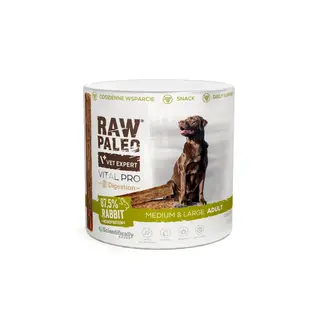 VETEXPERT Raw Paleo Vital Pro Digestion Rabbit Medium Large Mono - przysmak dla psa - 100g
