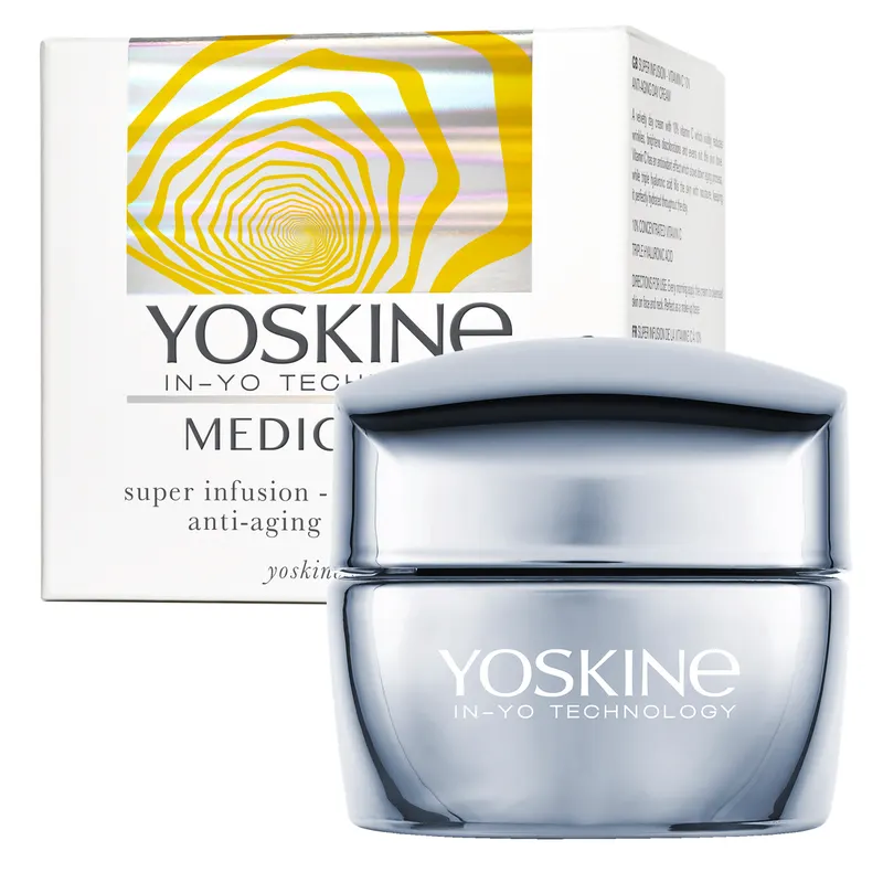 Yoskine Medical C. Super Infuzja Witaminy C 10% przeciwzmarszczkowy krem do twarzy na dzień z japońską witaminą C i potrójnym kwasem hialuronowym 50 ml