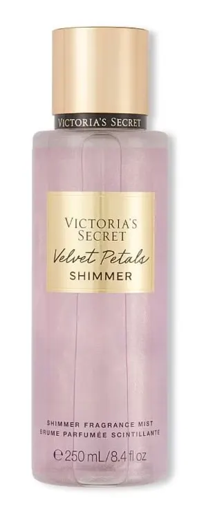Victoria's Secret Velvet Petals Shimmer Zapachowa Rozświetlająca Mgiełka do Ciała 250ml